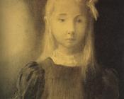 奥蒂诺 雷东 : Portrait of Mademoiselle Jeanne Roberte de Domecy